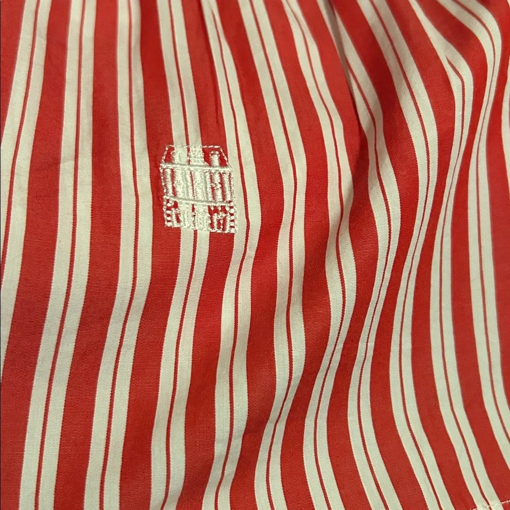 New Hill House The Ellie Nap Dress Cherry Red Stripe Maxi Smocked XL - Picture 9 of 10